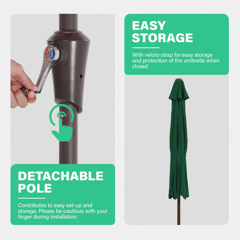 JEAREY 9ft half umbrella balcony setup delivering stylish shade