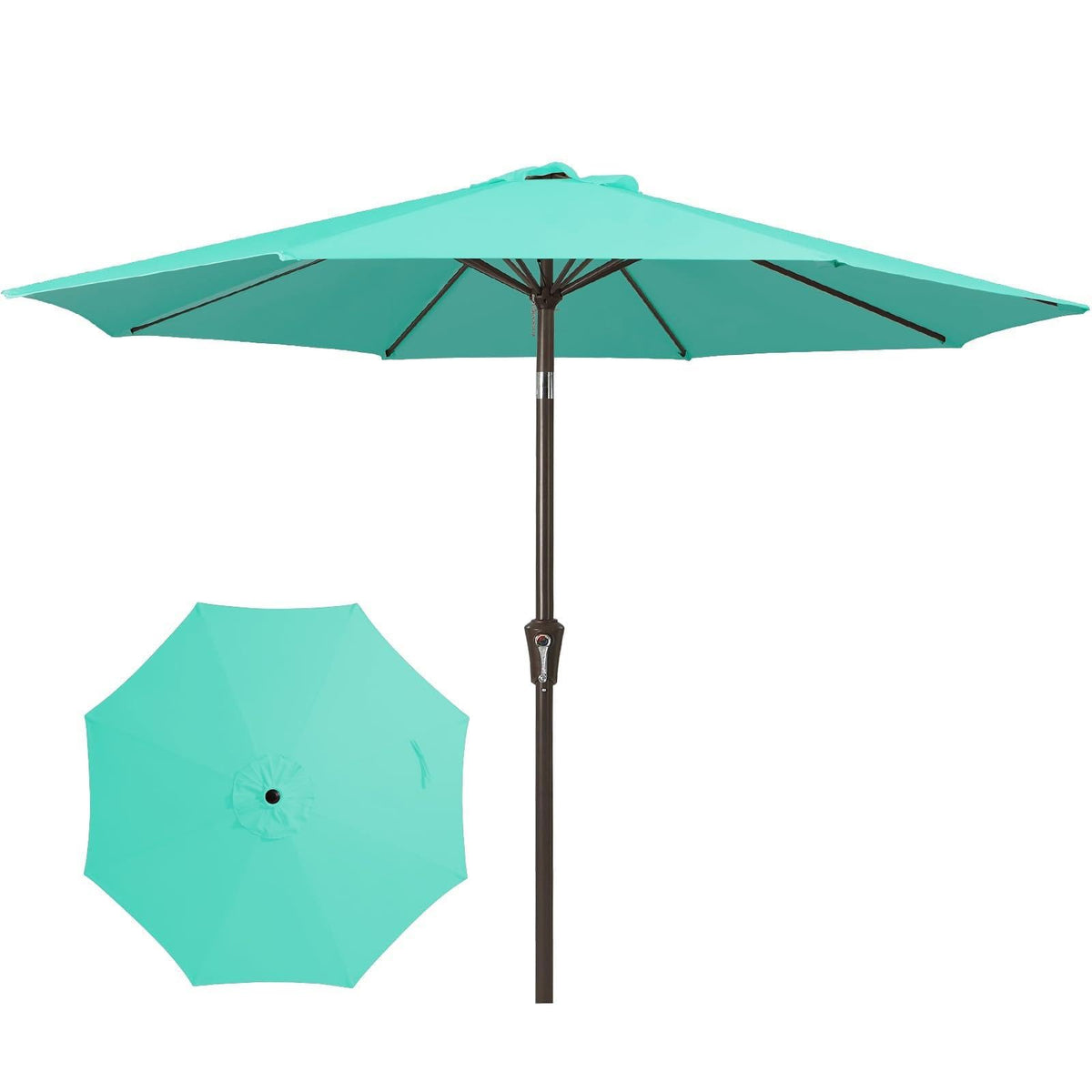 JEAREY 9FT outdoor umbrella canopy shades outdoor dining areas.
