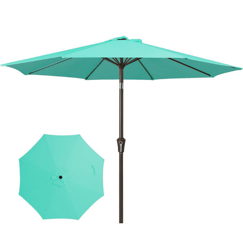 JEAREY 9FT outdoor umbrella canopy shades outdoor dining areas.