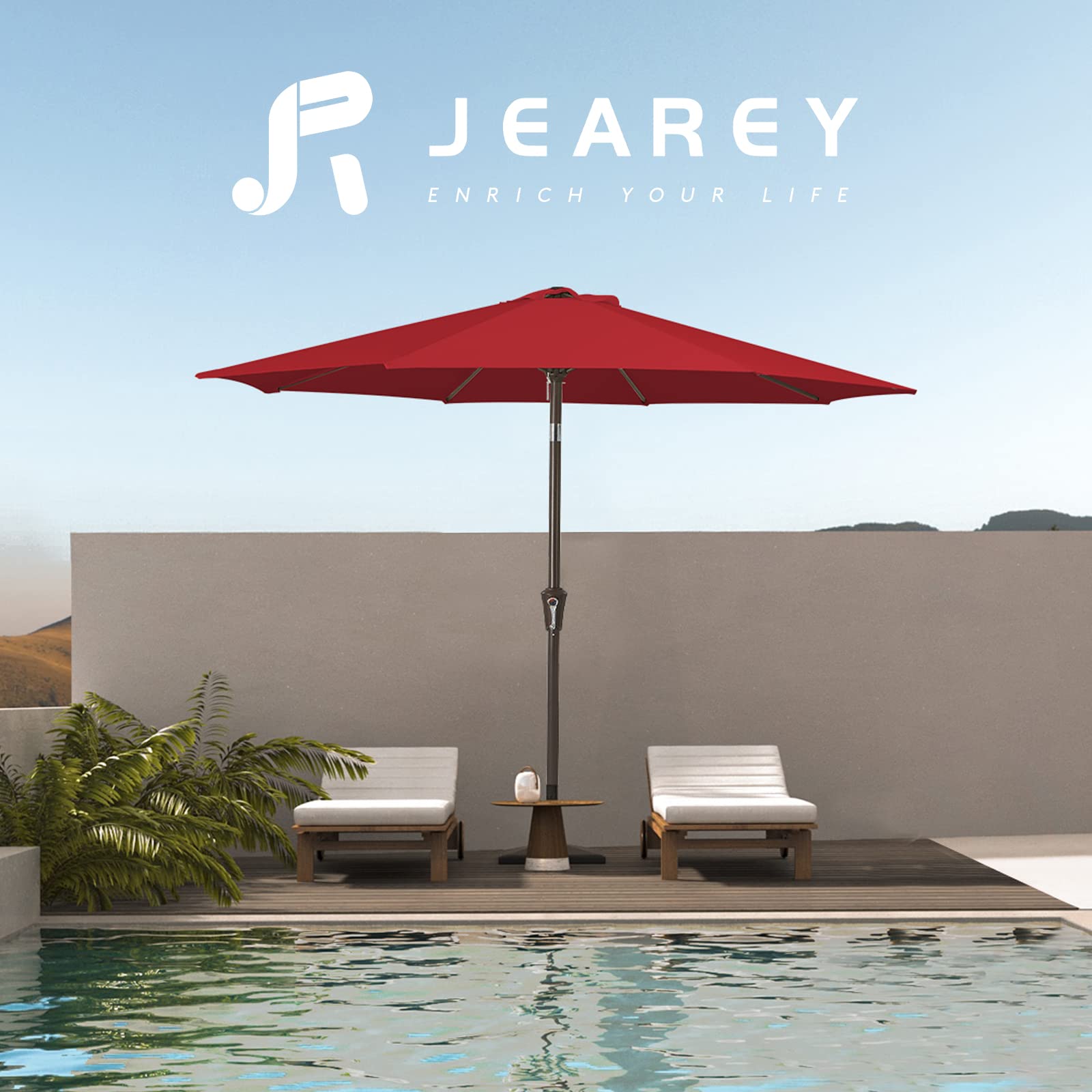 JEAREY 9ft detachable pole for easy setup and storage