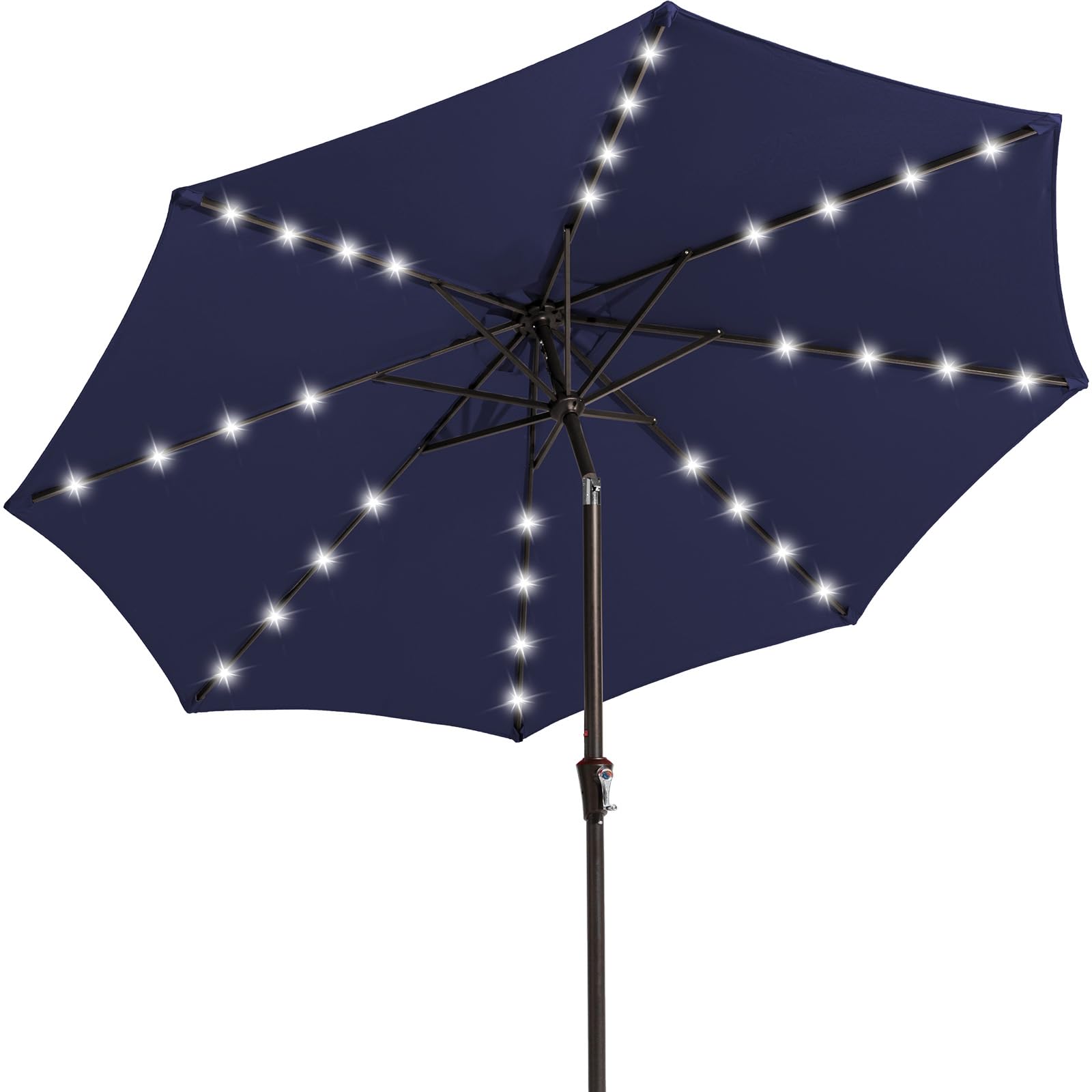 JEAREY 9ft outdoor umbrella solar-lights for extended shade after dark