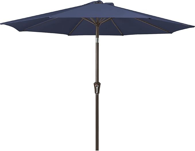JEAREY 9ft umbrella with tilt and crank for adjustable shade on sunny patios.