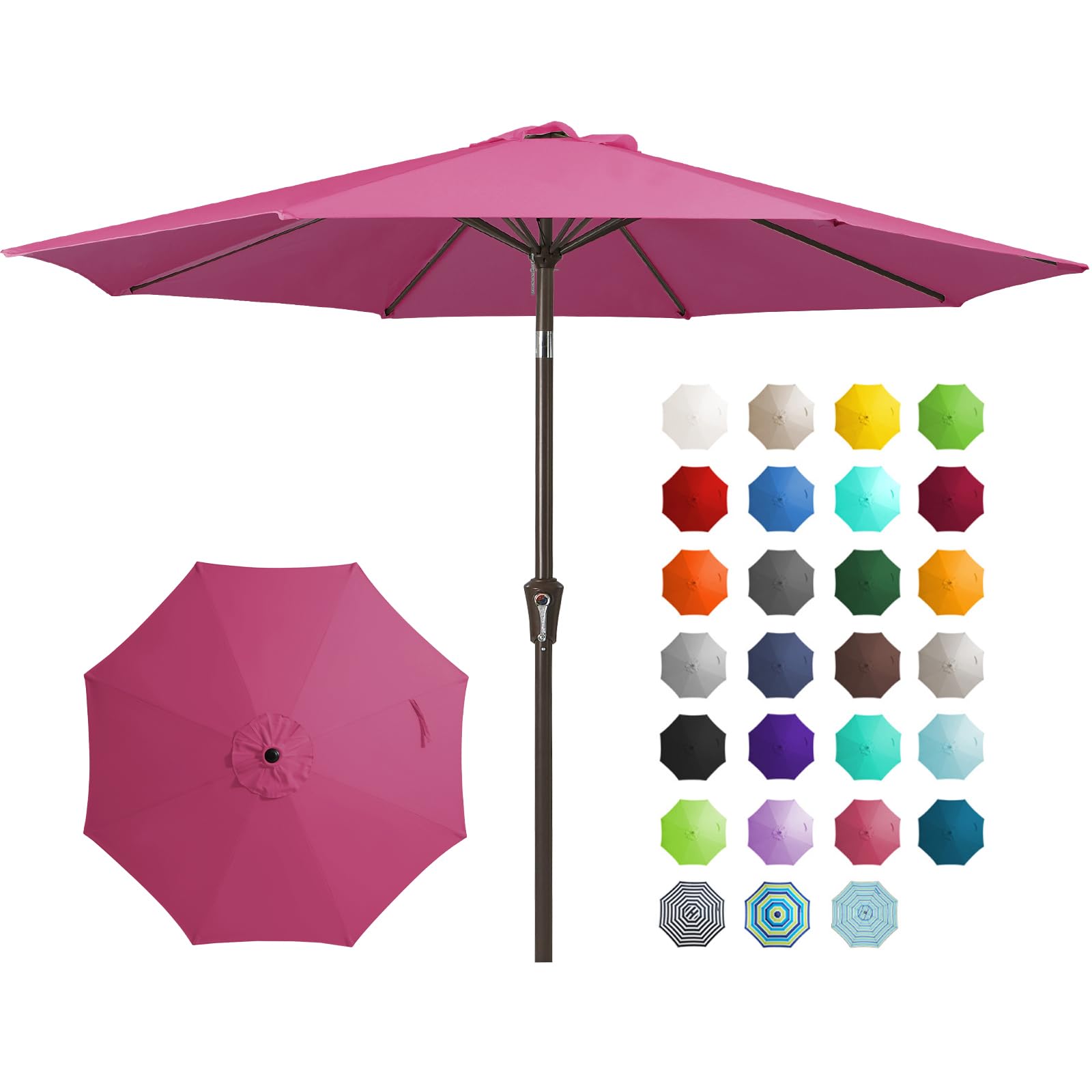 JEAREY 9FT canopy umbrella shade for outdoor seating