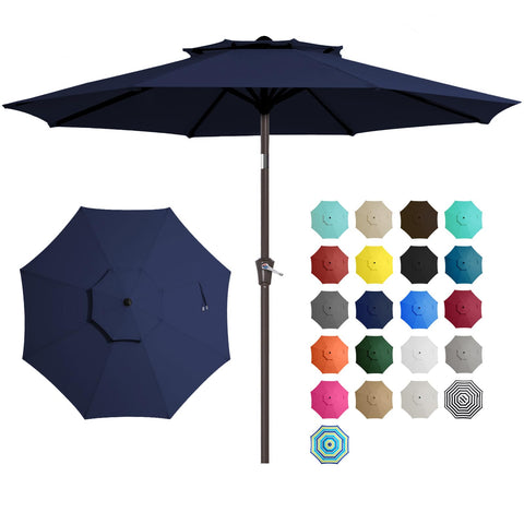 JEAREY 9ft canopy provides broad sun shade for patios and outdoor dining.
