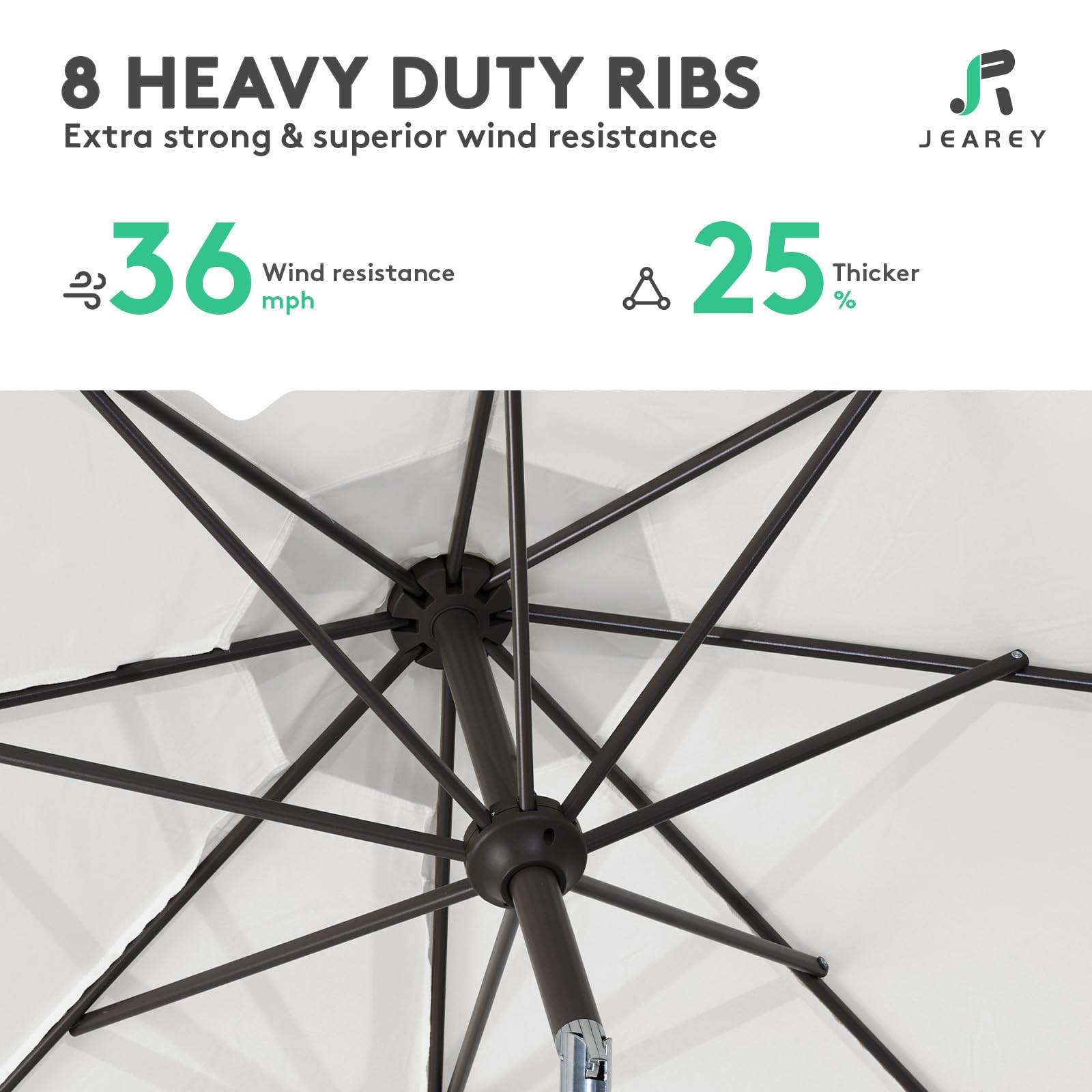 JEAREY base stand not included for customizable poolside setup.