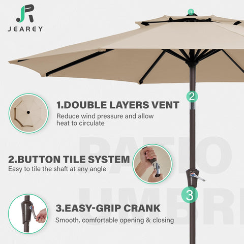 JEAREY beige waterproof UV fabric for reliable sun protection