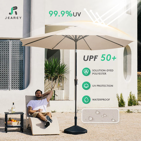 JEAREY crank-open mechanism for quick setup outdoors.
