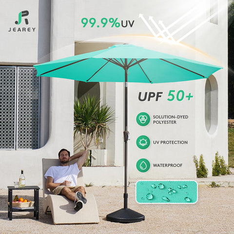 JEAREY crank-opening system enables quick setup and shade.