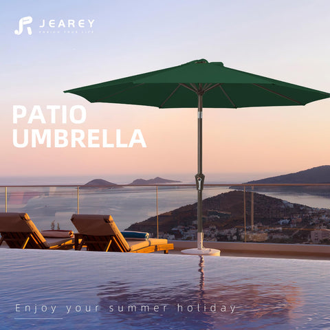 JEAREY dark green canopy adds classic outdoor style.