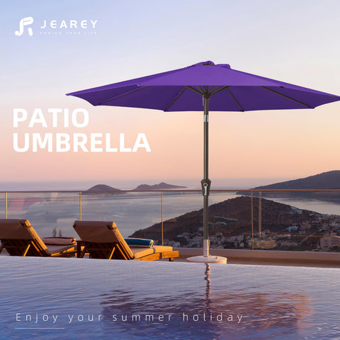 JEAREY dark purple fabric adds stylish shade to outdoor spaces.