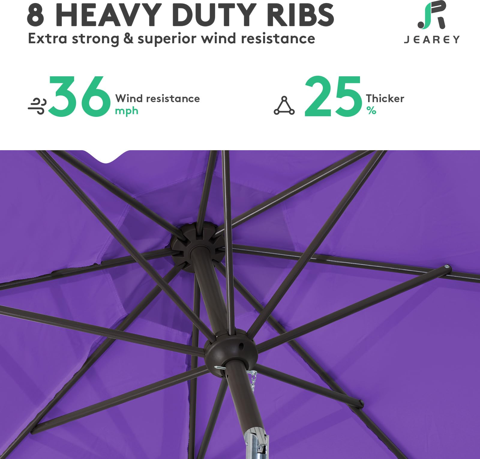 JEAREY detachable 1.5in pole enables quick storage and setup.