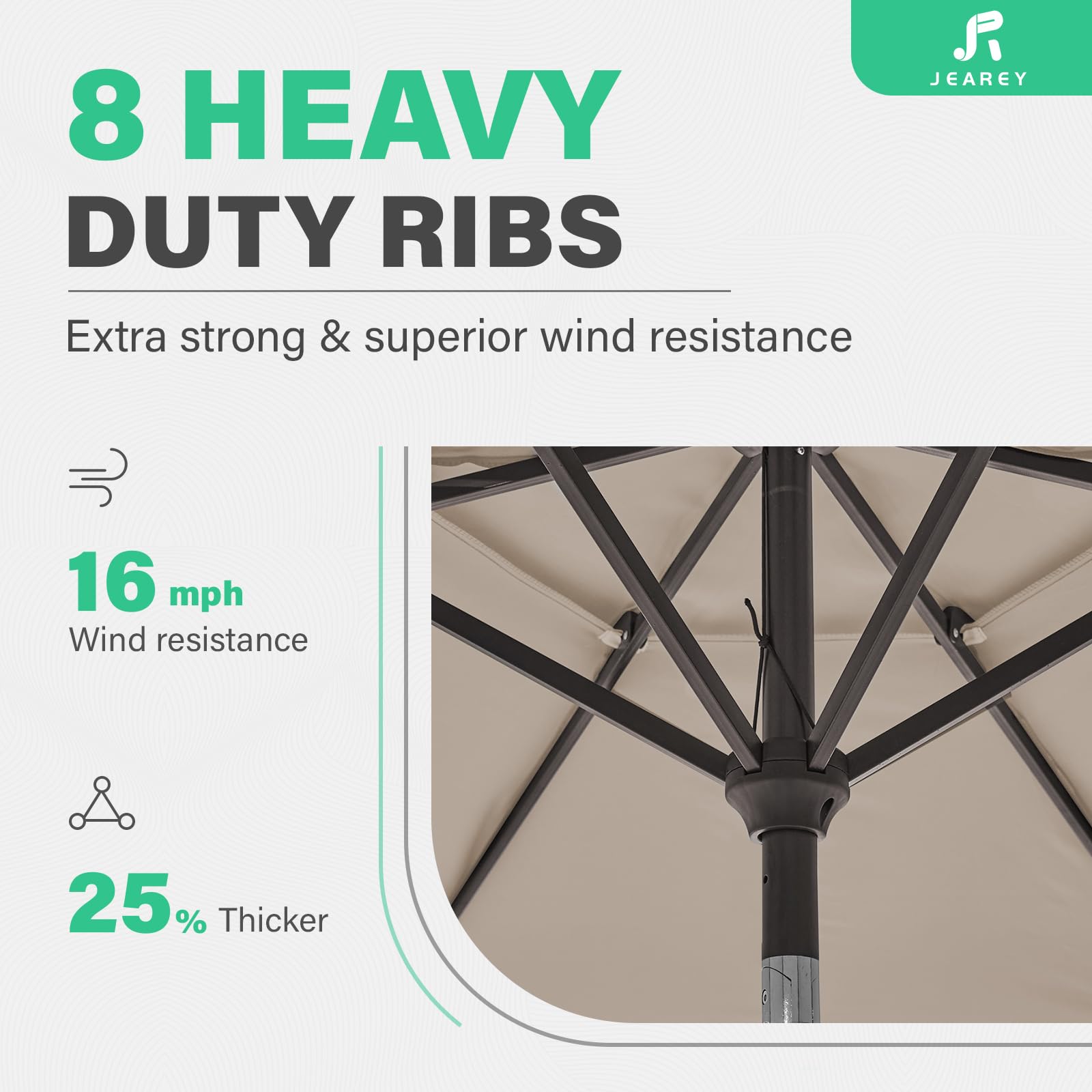 JEAREY detachable pole facilitates quick setup and storage
