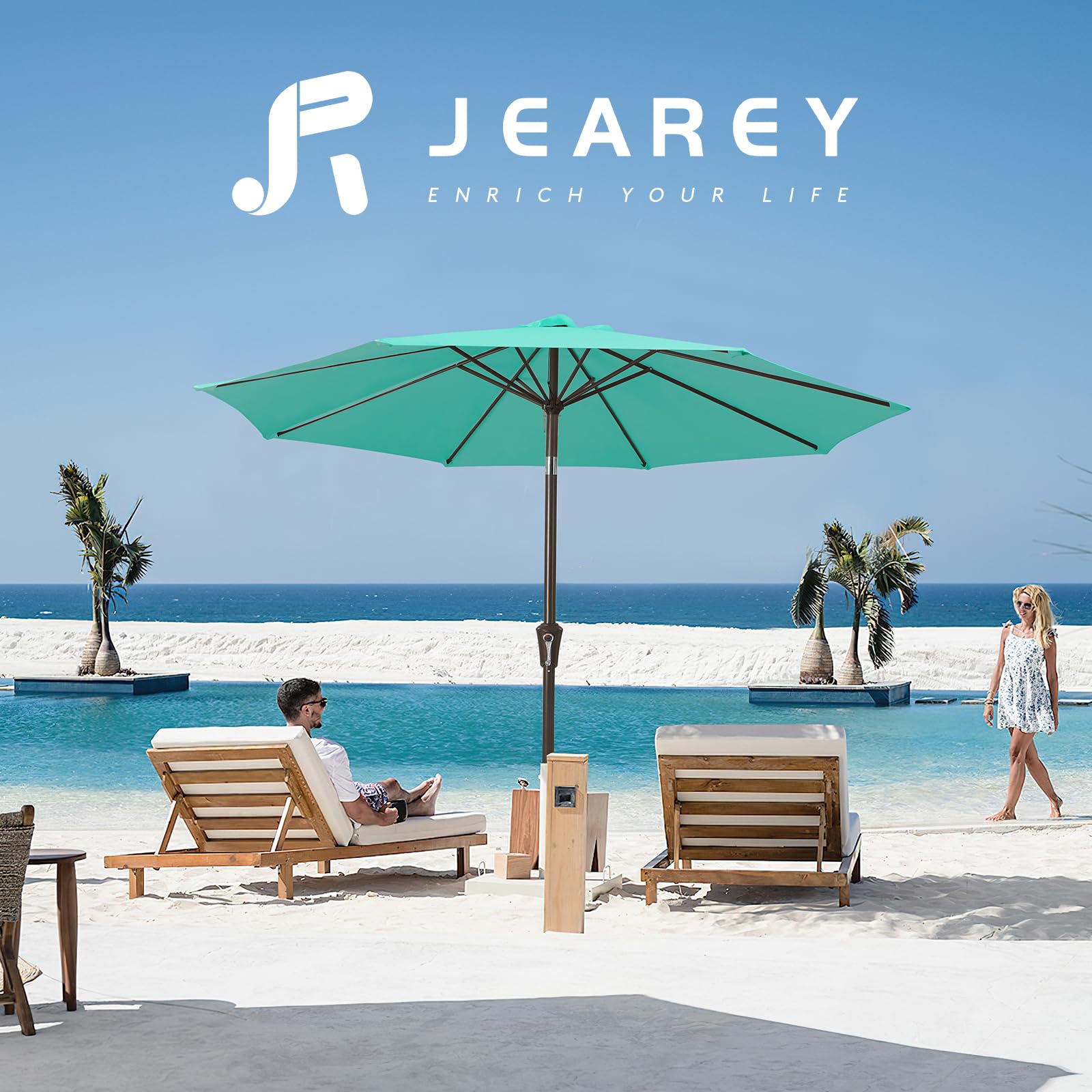 JEAREY double-layer vent promotes airflow to reduce sway.