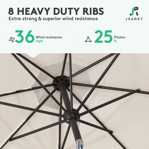 JEAREY double-vented canopy enhances airflow around seating