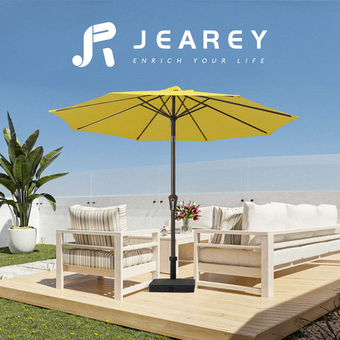 JEAREY large 9ft canopy covers decks, patios, and poolside seating