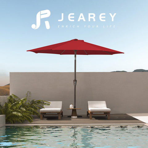 JEAREY light red canopy adds warmth and sun protection