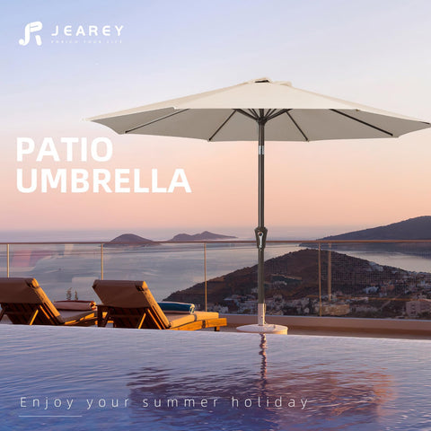 JEAREY umbrella fits market, garden, deck, and pool spaces