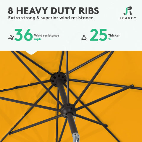 Crank mechanism on JEAREY umbrella for smooth opening and use.