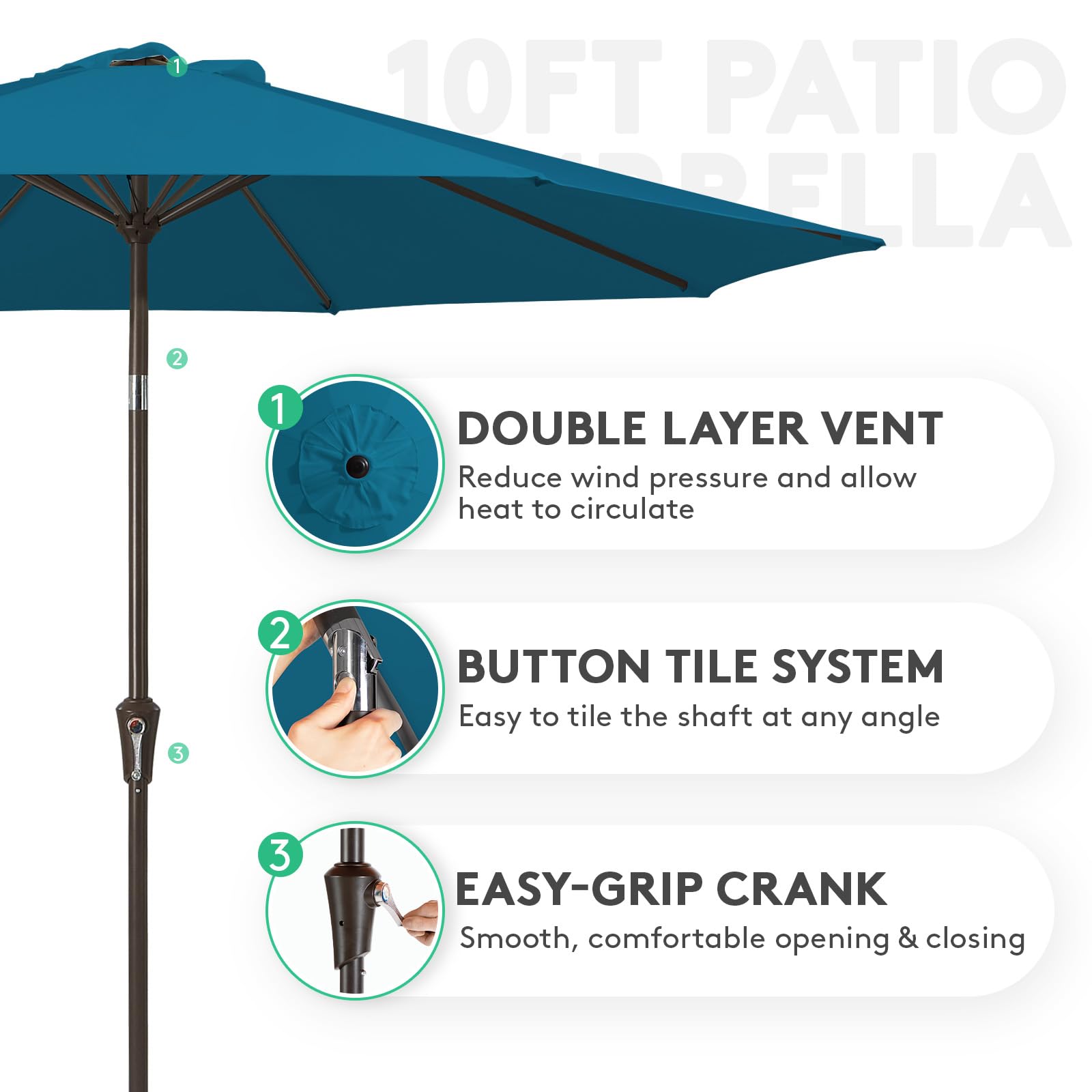 JEAREY wind vent top for improved airflow and cooling