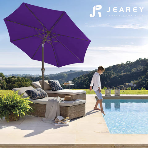 JEAREY versatile patio umbrella for garden, deck, poolside, and dining.