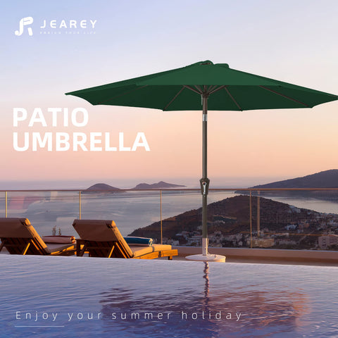 JEAREY patio umbrella for garden, deck, pool, or cafe spaces.