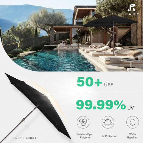 JEAREY 100% polyester fabric with waterproof and UV coatings.