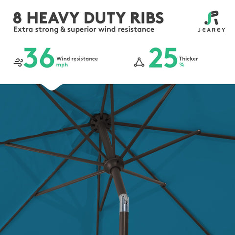 JEAREY powder-coated iron pole resists rust for long-lasting outdoor use.