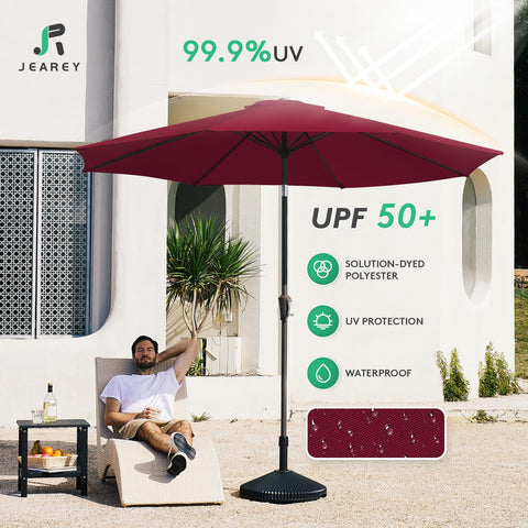 JEAREY push-button tilt feature for versatile shading in sun.