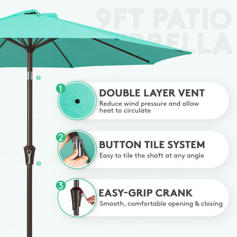 JEAREY push-button tilt mechanism for adjustable sun protection.