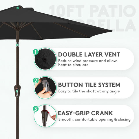 JEAREY outdoor umbrella top vent for improved airflow and cooler seating