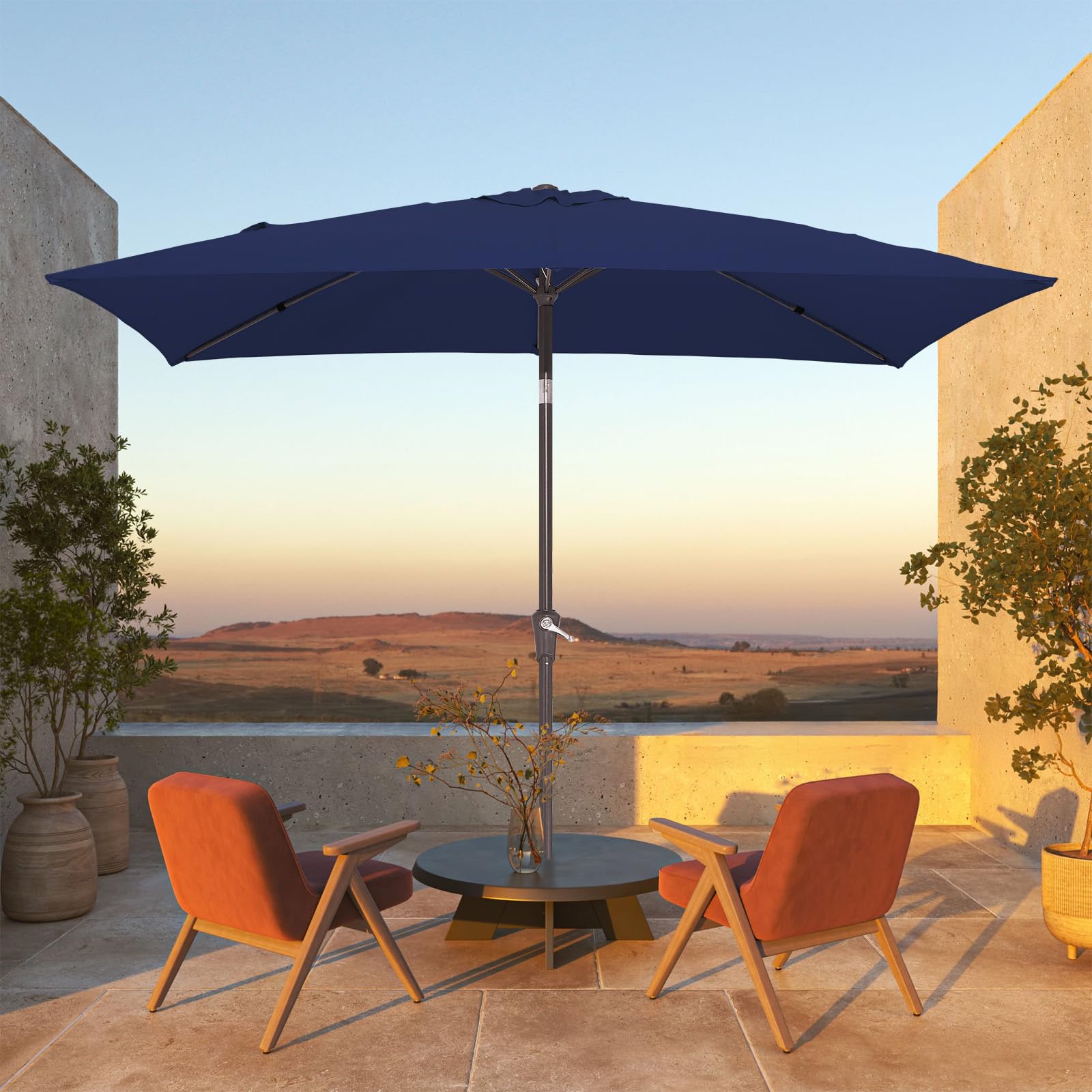JEAREY push-button tilt shows adjustable shade for sun
