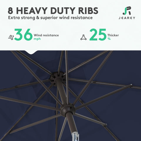 JEAREY rust-free powder-coated pole resists corrosion for lasting use