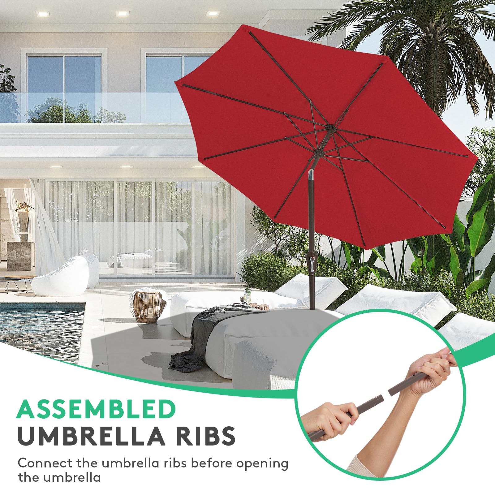 JEAREY rust-free powder-coated pole protects against corrosion