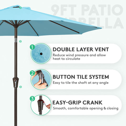 JEAREY sky-blue canopy is UV resistant and waterproof.