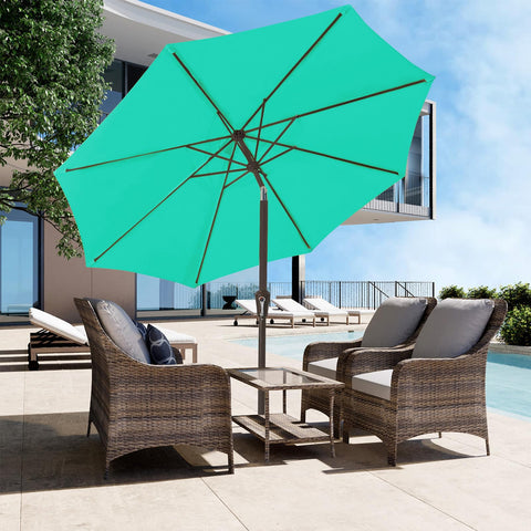 JEAREY sturdy iron pole and eight ribs provide stable shade.