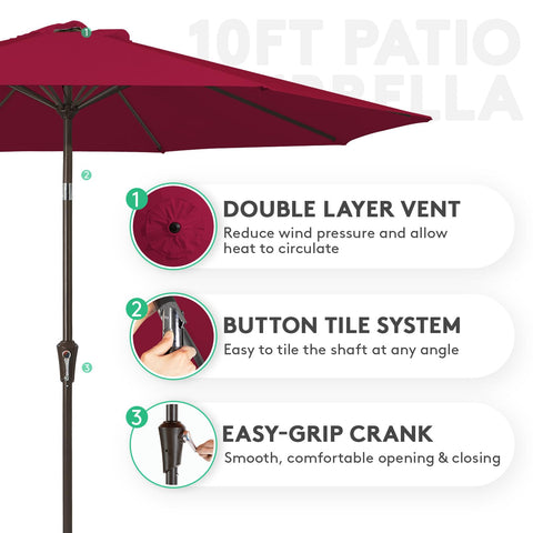 JEAREY umbrella with eight-rib steel frame for sturdy wind resistance.