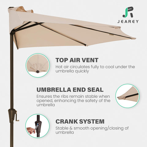 JEAREY umbrella crank in action for easy shade control