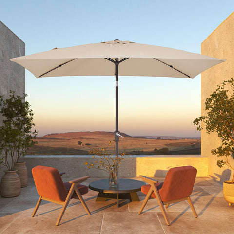 JEAREY crank tilt mechanism provides easy angle adjustment for shade.