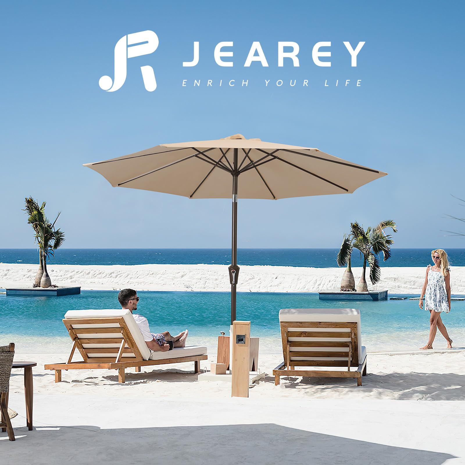 JEAREY rust-free powder-coated iron pole detail for longevity