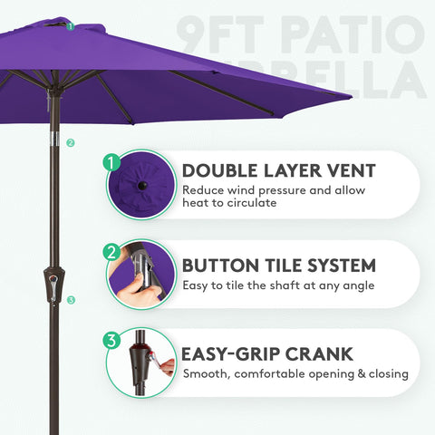 JEAREY sturdy iron pole provides solid support against wind.