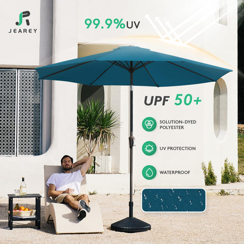 JEAREY UV-resistant polyester fabric protects against sun while maintaining color.