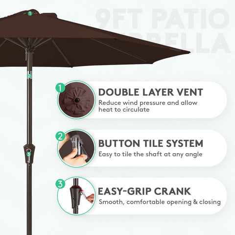 JEAREY vented double-layer canopy improves airflow for stability in wind.