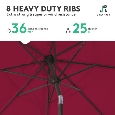 JEAREY water-UV resistant canopy maintains color outdoors.