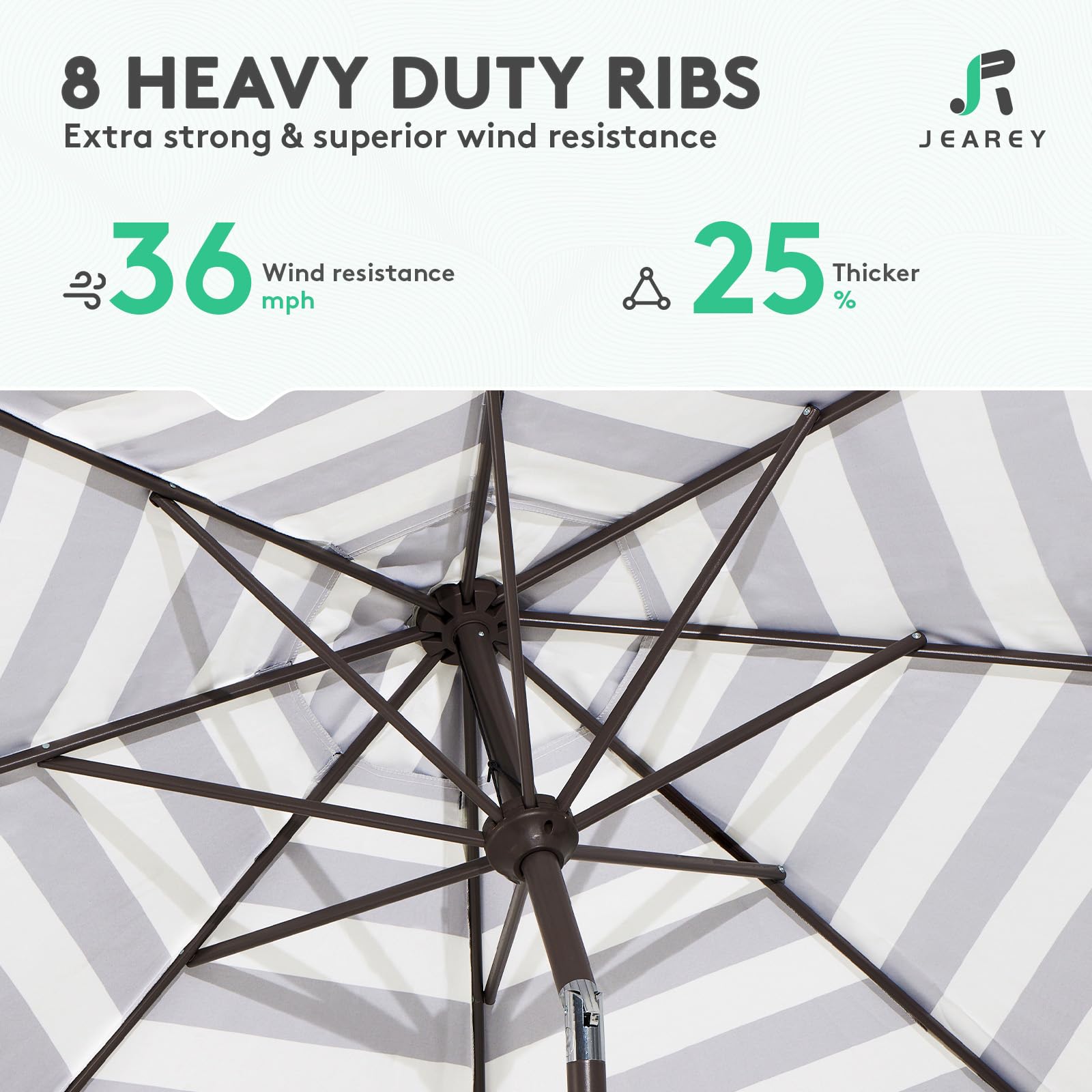 JEAREY waterproof fabric keeps you dry and shaded