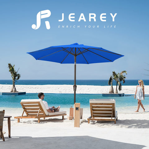 Waterproof polyester fabric protects you from sun and light rain.