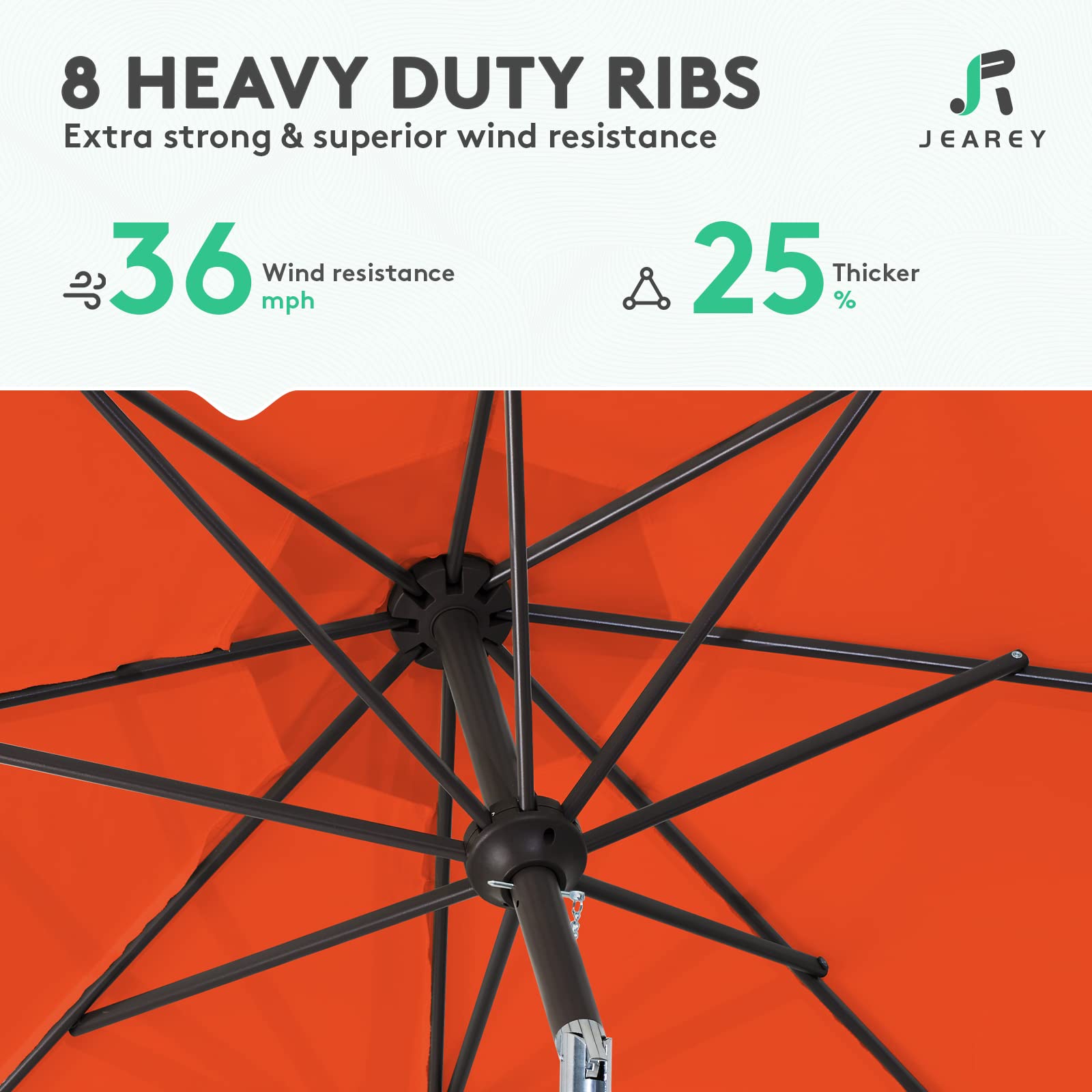 JEAREY waterproof UV canopy protects from sun and light rain