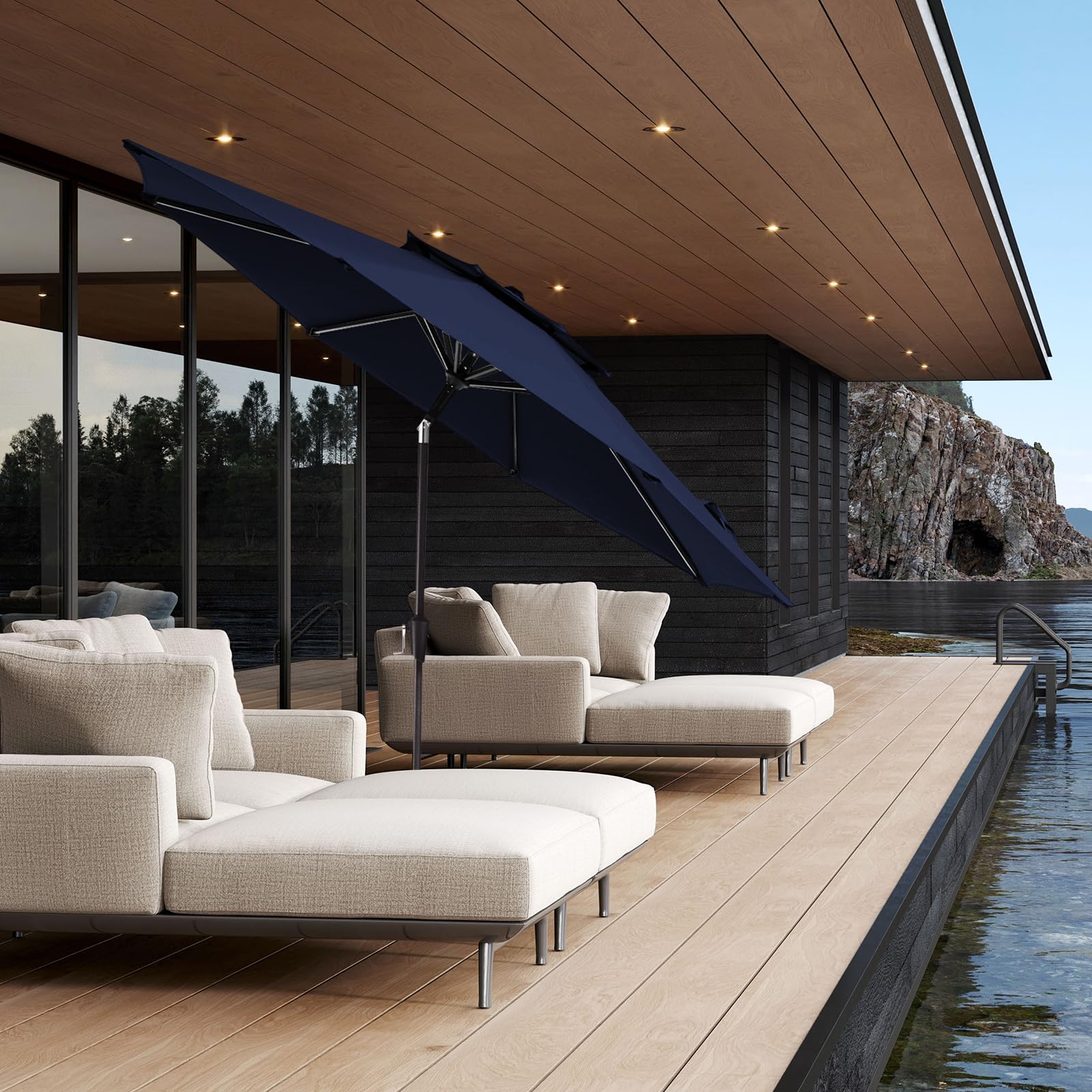 JEAREY waterproof UV-coated fabric keeps seating cooler and protected.