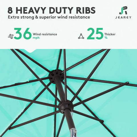 JEAREY UV-protected waterproof fabric keeps guests dry and comfortable.