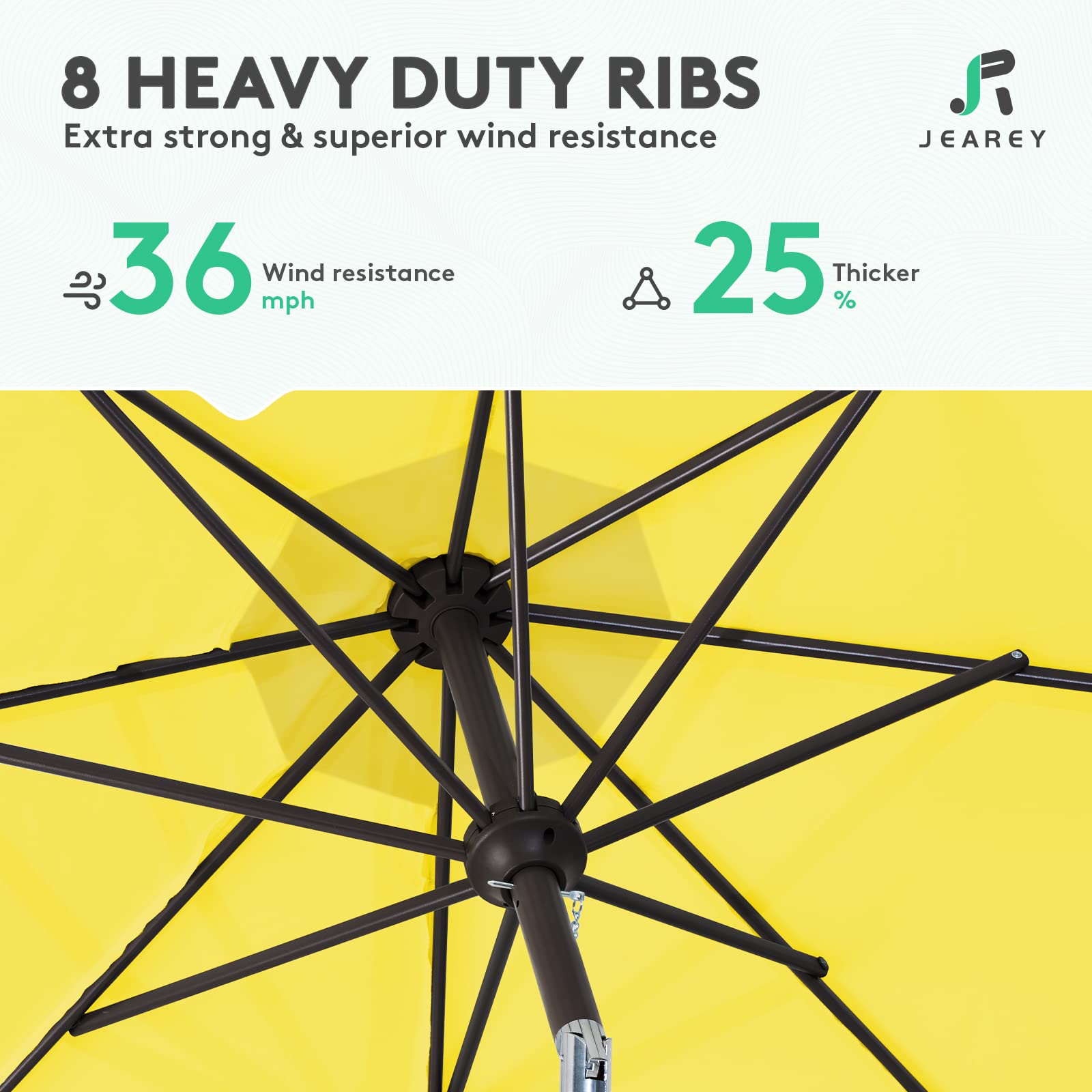 JEAREY waterproof UV-resistant canopy keeps deck comfortable in sun and rain