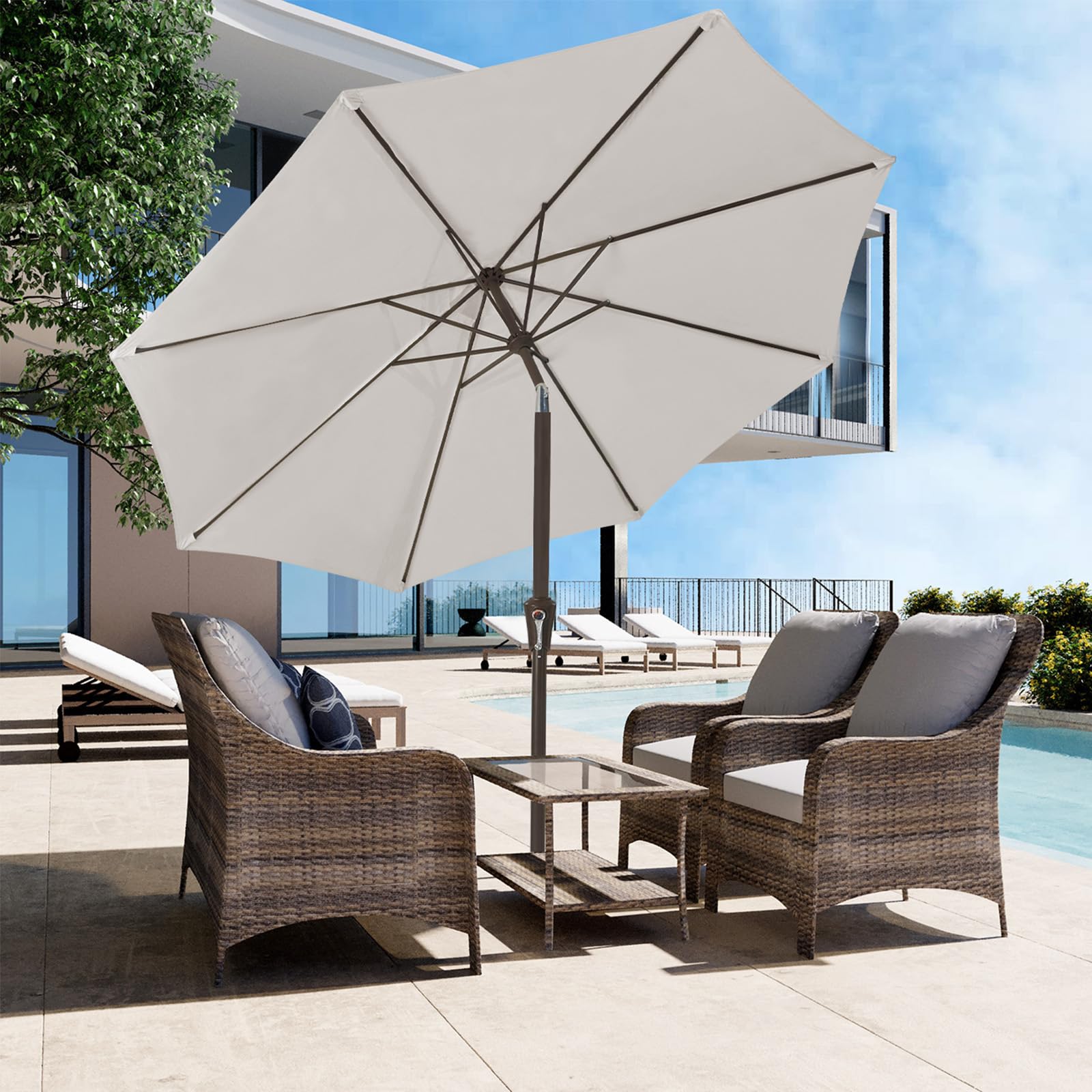 JEAREY canopy is waterproof and UV-resistant for long outdoor use.